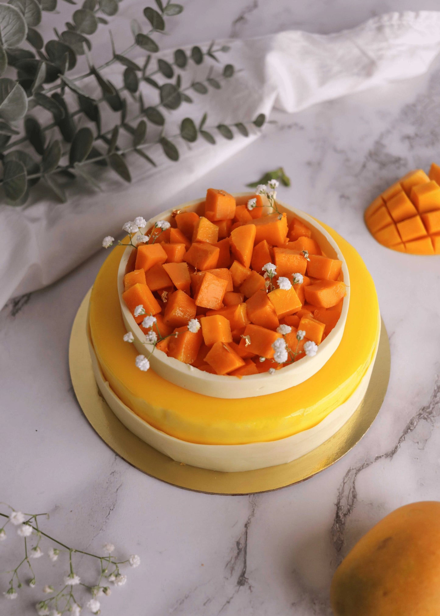 Vanilla & Alphonso Mango Entremet